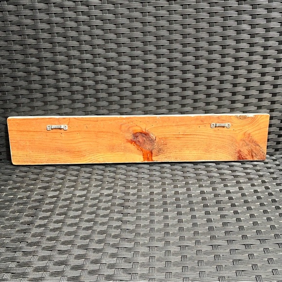 Vintage Wood Carved Welcome Sign with Hearts 22”x4” Handpainted - Picture 7 of 16